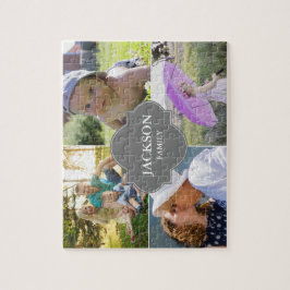 Aangepaste foto's familienaam multi-afbeeldingen legpuzzel