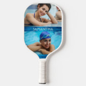Aangepaste foto's Gepersonaliseerde naam Moderne T Pickleball Paddle (Achterkant)