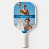 Aangepaste foto's Gepersonaliseerde naam Moderne T Pickleball Paddle (Voorkant)