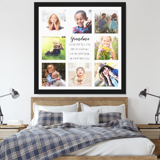 Aangepaste foto's Grandma Quote Stretched Canvas a (Insitu (Slaapkamer))