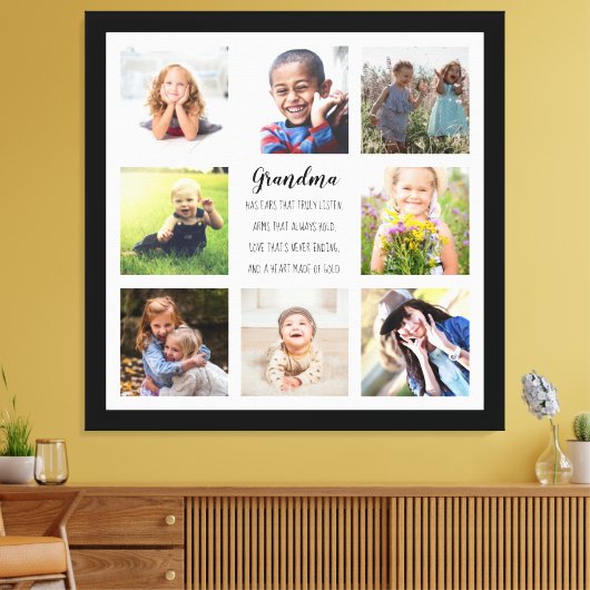 Aangepaste foto's Grandma Quote Stretched Canvas a (Insitu (Woonkamer))