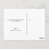 Aangepaste foto's Groeten Modern Nieuw Jaar Manusc Briefkaart (Achterkant)