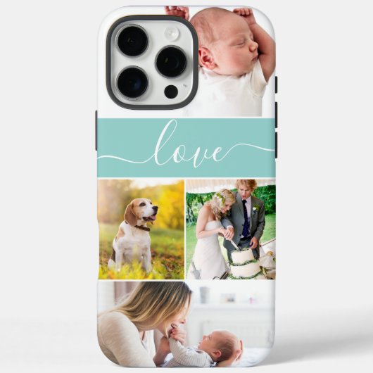 Aangepaste Foto's Herinneringen Liefde Script Robi Case-Mate iPhone Case (Achterkant)