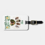 Aangepaste foto's Hond St Patrick's Day Gouden Gli Bagagelabel (Voorkant horizontaal)
