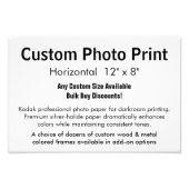 Aangepaste foto's - Horizontaal 12 x 8 inch Foto Afdruk (Voorkant)