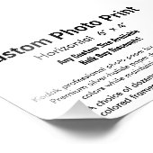 Aangepaste foto's - Horizontaal 6 x 4 inch Foto Afdruk (Hoek)