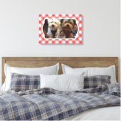 Aangepaste foto's in landstaal, rood en wit canvas afdruk (Insitu (Slaapkamer))