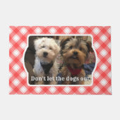 Aangepaste foto's in landstaal, rood en wit deurmat (Voorkant)