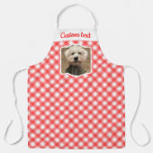 Aangepaste foto's in landstaal, rood en wit schort (Voorkant)