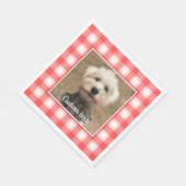 Aangepaste foto's in landstaal, rood en wit servet (Hoek)