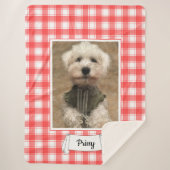 Aangepaste foto's in landstaal, rood en wit sherpa deken (Voorkant)