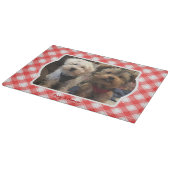 Aangepaste foto's in landstaal, rood en wit snijplank (Hoek)