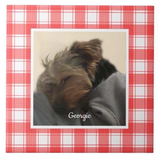 Aangepaste foto's in landstaal, rood en wit tegeltje (Voorkant)