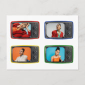 Aangepaste foto's in  tv's Pop Art Style Briefkaart (Voorkant)