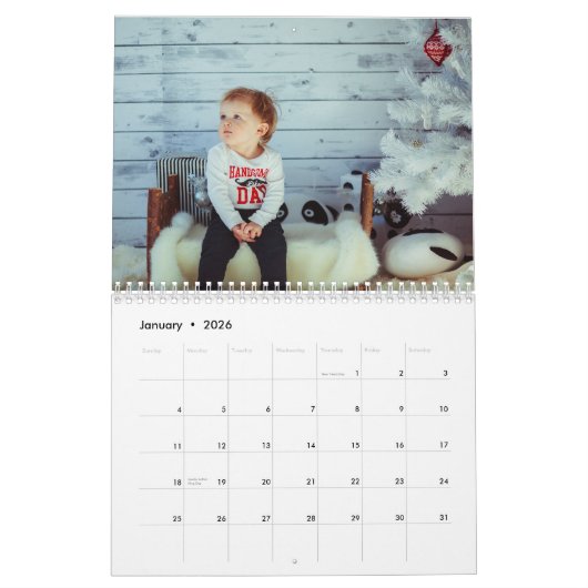 Aangepaste foto's kalender | Bewerkbare jaartekst (Jan 2026)