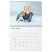 Aangepaste foto's kalender | Bewerkbare jaartekst (Mar 2027)