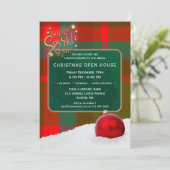 Aangepaste foto's Kerstvakantie uitnodiging of Kaa (Staand voorkant)