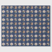Aangepaste foto's kerstverpakking cadeaupapier (Vlak)