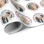 Aangepaste foto's kerstverpakking cadeaupapier (Rol Hoek)
