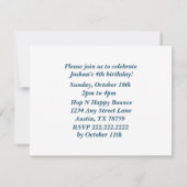 Aangepaste foto's Kinderen van Birthday Party Blue Kaart (Achterkant)