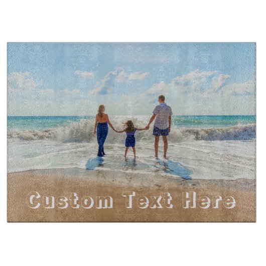 Aangepaste foto's Knipperen uw foto's en tekst Snijplank (Voorkant)