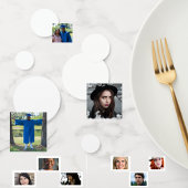 Aangepaste foto's Logo van huwelijksfeest Confetti