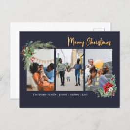 Aangepaste foto's Merry Christmas Briefkaart