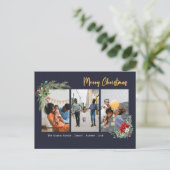 Aangepaste foto's Merry Christmas Briefkaart (Staand voorkant)