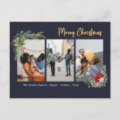 Aangepaste foto's Merry Christmas Briefkaart (Voorkant)