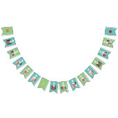 Aangepaste foto's met Birthday Green Blue Party Pe Vlaggetjes (Alle)