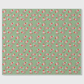 Aangepaste foto's met groene en witte strepen voor cadeaupapier (Vlak)