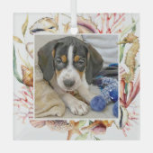 Aangepaste foto's met kerstmis glas ornament (Voorkant)