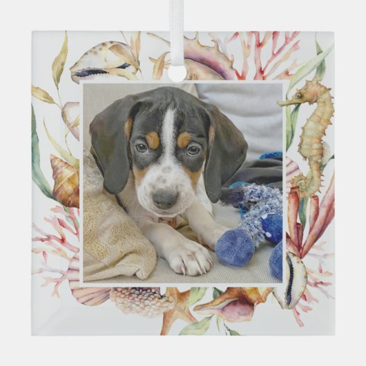 Aangepaste foto's met kerstmis glas ornament (Voorkant)