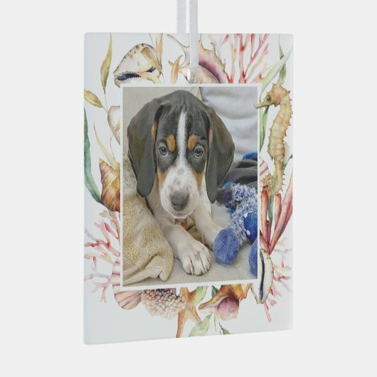 Aangepaste foto's met kerstmis glas ornament (Voorkant Rechts)