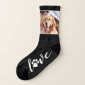 Aangepaste foto's met liefdespoot Sokken afdrukken (Links - buitenkant)