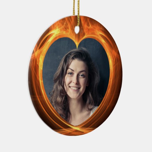 Aangepaste foto's met Oranje Afstuderen Keepomwill Keramisch Ornament (Rechts)