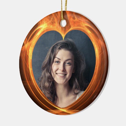 Aangepaste foto's met Oranje Afstuderen Keepomwill Keramisch Ornament (Links)