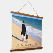 Aangepaste foto's met uw foto's en tekst hangend wandkleed (Gebogen)