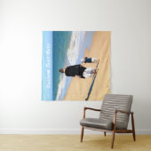 Aangepaste foto's met uw foto's en tekst wandkleed (In situ)