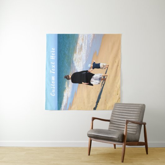 Aangepaste foto's met uw foto's en tekst wandkleed (In situ)