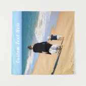 Aangepaste foto's met uw foto's en tekst wandkleed (Voorkant)