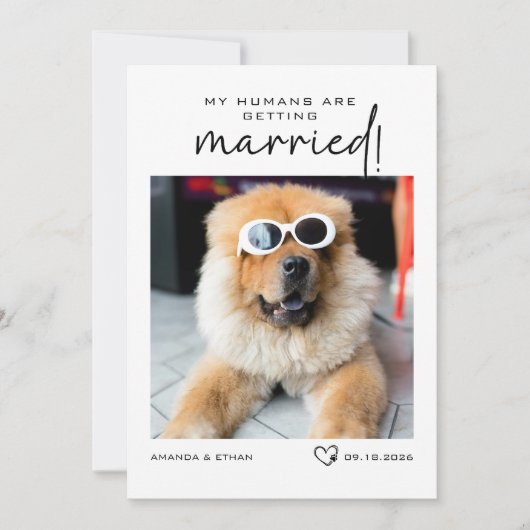 Aangepaste foto's Mijn mensen gaan trouwen Save The Date (Voorkant)