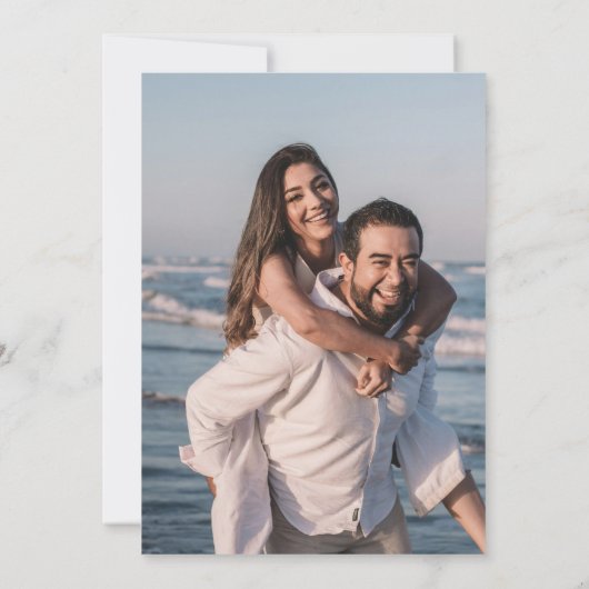 Aangepaste foto's Mijn mensen gaan trouwen Save The Date (Achterkant)