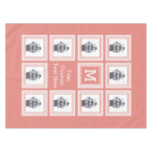 AANGEPASTE FOTO'S, MONOGRAM- EN KLEURTSTOF TAFELKLEED (Voorkant (Horizontaal))