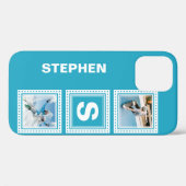 Aangepaste foto's, monogram, naam en hoesje (Achterkant (horizontaal))