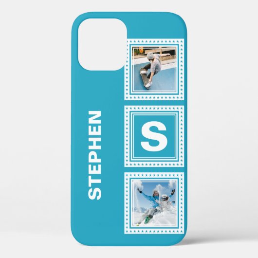 Aangepaste foto's, monogram, naam en hoesje (Achterkant)