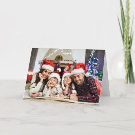 Aangepaste foto's & naam Kerst wenskaart Feestdagen Kaart