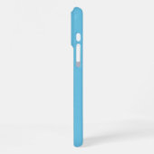 Aangepaste foto's naam op aqua turquoise blauw iPhone hoesje (Linkerkant)