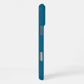 Aangepaste foto's naam op aqua turquoise blauw iPhone hoesje (Rechterkant)