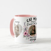 Aangepaste foto's & namen Kat Moeder Cadeau Mok (Voorkant links)